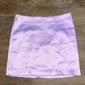 House of Harlow 1960 Satin Skirt in Soft Lilac